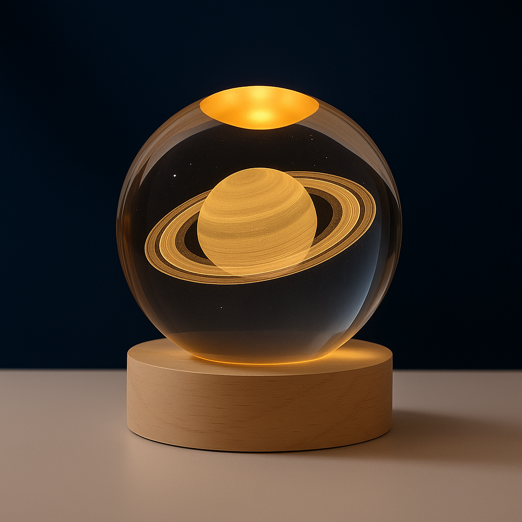 🪐 Veilleuse décorative 3D Saturne