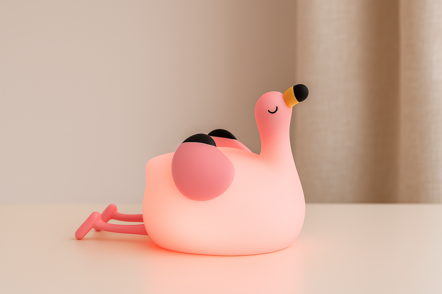 🦩 Flamant Rose Lumineux